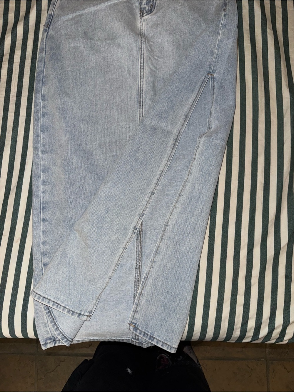 Lulu's Light Blue Women’s Denim Maxi Skirt
